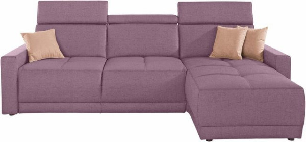 DOMO collection Ecksofa Ava, mit Recamiere, Federkern wahlweise mit Kopfteilverstellungen