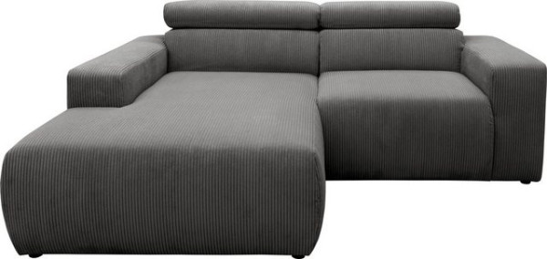 DOMO collection Ecksofa Brandon kleine Ausführung B/T/H: 214/100/80 cm, Mit Kopfteilverstellung, auc