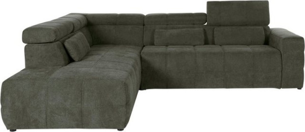 DOMO collection Ecksofa Brandon, inklusive Kopfteilverstellung, wahlweise mit Sitztiefenverstellung