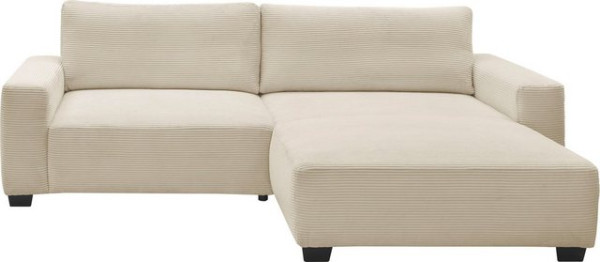 ED EXCITING DESIGN Ecksofa Elba, frei im Raum stellbar, mit 2 Rückenkissen, in Cord