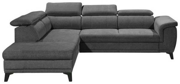 ED EXCITING DESIGN Ecksofa Albany, 2 Teile, frei stellbar, Bettfunktion und Bettkasten, inkl. Kopfte