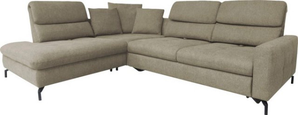 ADA trendline Ecksofa Louis, Breite 286 cm, Rückenlehnenverstellung, wahlweise mit Bettfunktion