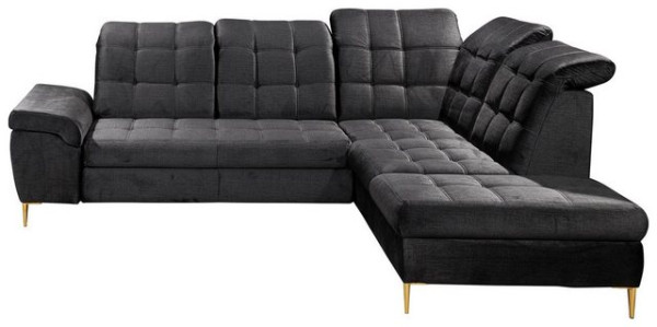 ED EXCITING DESIGN Ecksofa Valtura, frei stellbar, Bettkasten, Schlaffunktion, mit Kopfteilverstellu