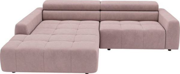 3C Candy Ecksofa Denver auch mit Cord- und Easy care-Bezug, Kopfteilverstellung, wahlweise. mit moto