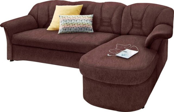 DOMO collection Ecksofa Elva, wahlweise mit Bettfunktion und Federkern