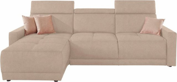 DOMO collection Ecksofa Ava, mit Recamiere, Federkern wahlweise mit Kopfteilverstellungen