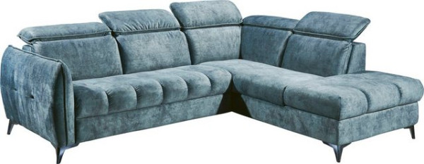 ED EXCITING DESIGN Ecksofa Togo, Bettfunktion, Bettkasten, frei im Raum stellbar, Kopfteilverstellun