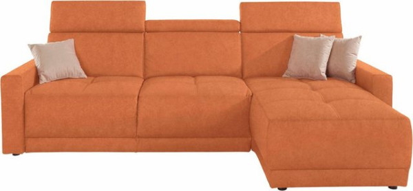 DOMO collection Ecksofa Ava, mit Recamiere, Federkern wahlweise mit Kopfteilverstellungen