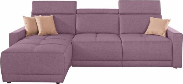 DOMO collection Ecksofa Ava, mit Recamiere, Federkern wahlweise mit Kopfteilverstellungen