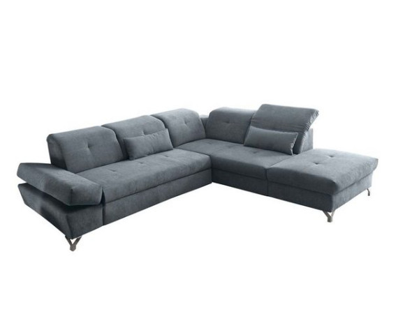 ED EXCITING DESIGN Ecksofa, MELFI Ecksofa Polstergarnitur Sofagarnitur 275 x 245 cm Anthrazit