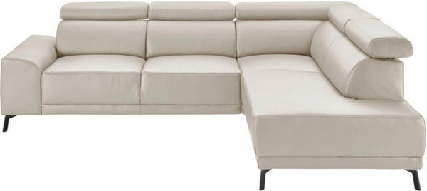 3C Candy Ecksofa Greve B/T/H: 249/209/79 cm, wahlweise mit motorischem Sitzvorzug, manuelle Kopfteil