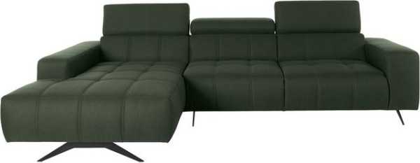 DOMO collection Ecksofa Trento, wahlweise mit Kopfteilverstellung, Recamiere links/rechts bestellbar