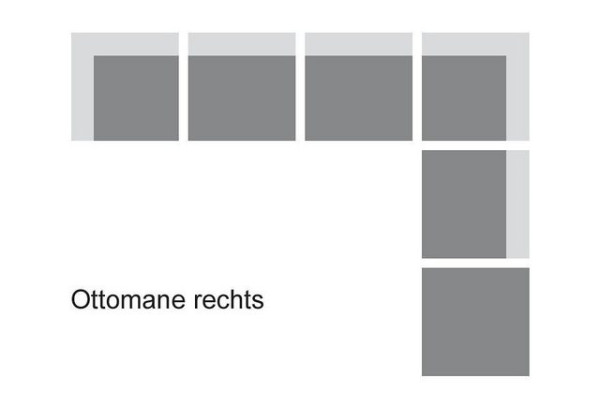 DOMO collection Ecksofa Papenburg, mit Ottomane, wahlweise mit Bettfunktion