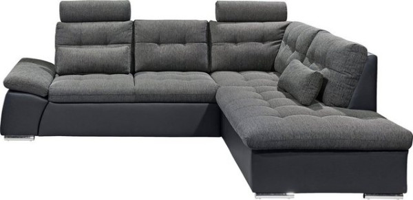 ED EXCITING DESIGN Ecksofa Jakarta, mit Bettfunktion, Kopfstützen, Nierenkissen etc.