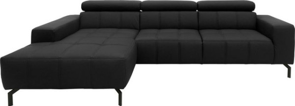 DOMO collection Ecksofa Cunelli, wahlweise inklusive 6-fach verstellbarer Kopfteilverstellung