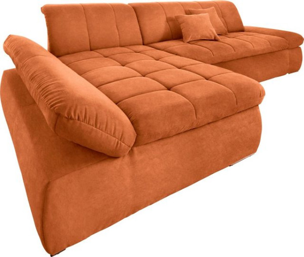 DOMO collection Ecksofa NMoric XXL, B/T/H: 300/172/80cm, Revamierenabschluss, wahlweise mit Bettfunk