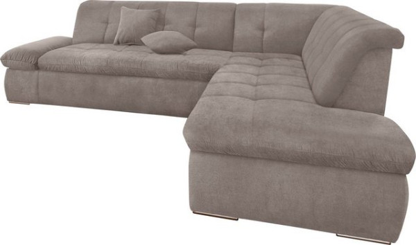 DOMO collection Ecksofa NMoric incl. Zierkissen B/T/H: 273/216/80 cm, Ottomanen-Abschluss, wahlweise