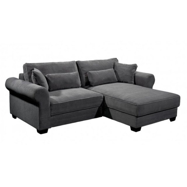 Black Red White Wohnlandschaft Couchgarnitur ANGELINA Wohnzimmer Sofa mit Funktion in Grau 240 x 185