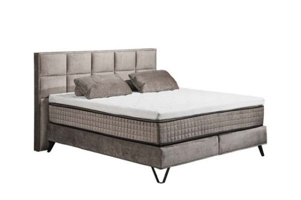 ED EXCITING DESIGN Boxspringliege (160 x 200 cm, Kingston), Grau