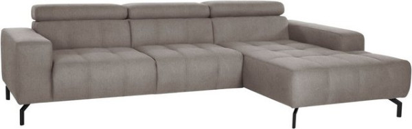 DOMO collection Ecksofa Cunelli, wahlweise inklusive 6-fach verstellbarer Kopfteilverstellung