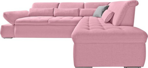 DOMO collection Ecksofa Aldo, mit Ottomane, wahlweise mit Bettfunktion