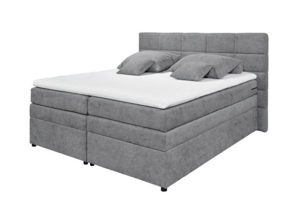 ED EXCITING DESIGN Boxspringliege (180 x 200 cm, Tacoma 1 "Uran" dark grey 180 cm), Grau