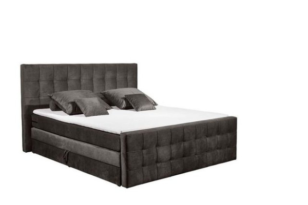 ED EXCITING DESIGN Boxspringliege (180 x 200 cm, Vancouver), Braun