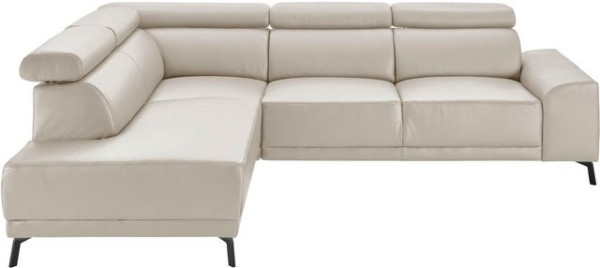 3C Candy Ecksofa Greve B/T/H: 249/209/79 cm, wahlweise mit motorischem Sitzvorzug, manuelle Kopfteil