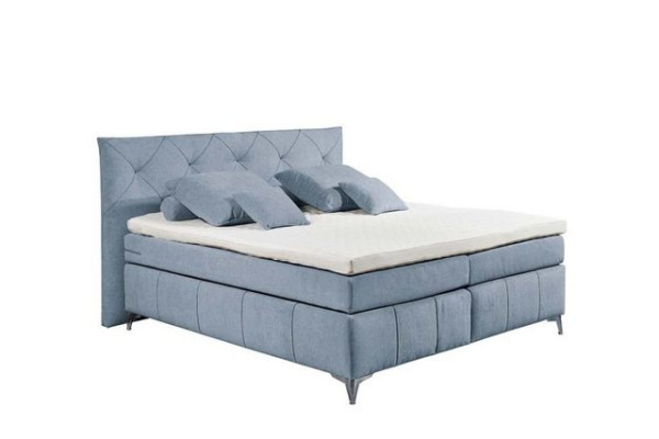 ED EXCITING DESIGN Boxspringliege (180 x 200 cm, Milton), Blau