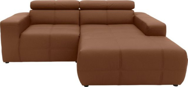 DOMO collection Ecksofa Brandon kleine Ausführung B/T/H: 214/100/80 cm, Mit Kopfteilverstellung, auc