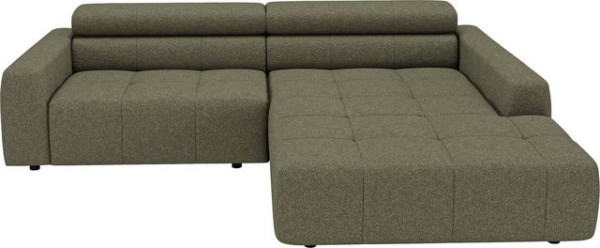 3C Candy Ecksofa Denver auch mit Cord- und Easy care-Bezug, Kopfteilverstellung, wahlweise. mit moto