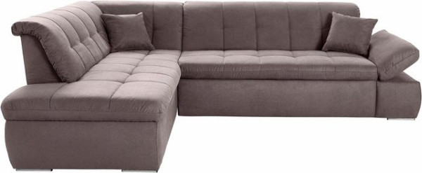 DOMO collection Ecksofa NMoric incl. Zierkissen B/T/H: 273/216/80 cm, Ottomanen-Abschluss, wahlweise