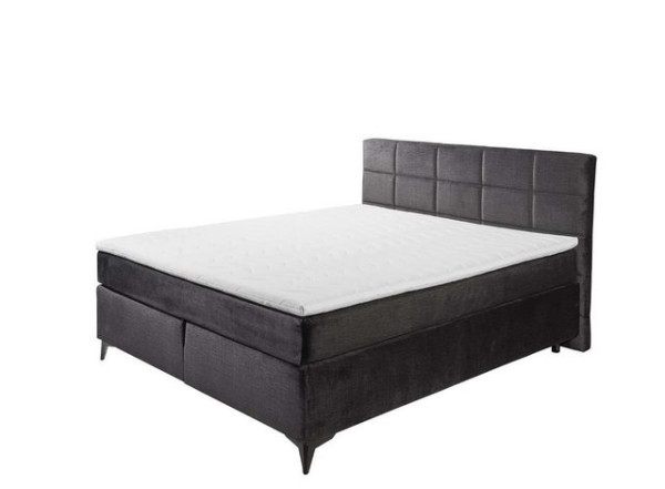 ED EXCITING DESIGN Boxspringliege (180 x 200 cm, Navarra), Schwarz