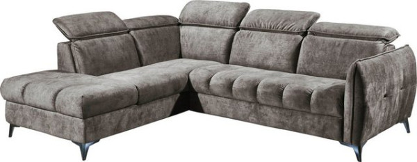 ED EXCITING DESIGN Ecksofa Togo, Bettfunktion, Bettkasten, frei im Raum stellbar, Kopfteilverstellun