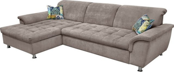 DOMO collection Ecksofa Franzi Steppung im Sitzbereich B7T/H: 278/162/80 cm, Schlafsofa, wahlweise m