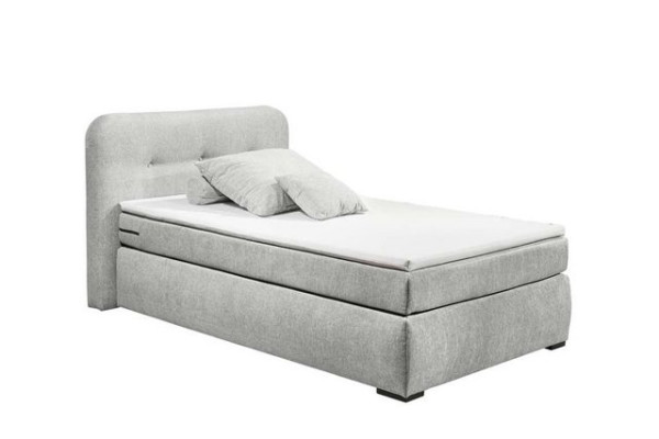 ED EXCITING DESIGN Boxspringliege (120 x 200 cm, La Palma), Silber