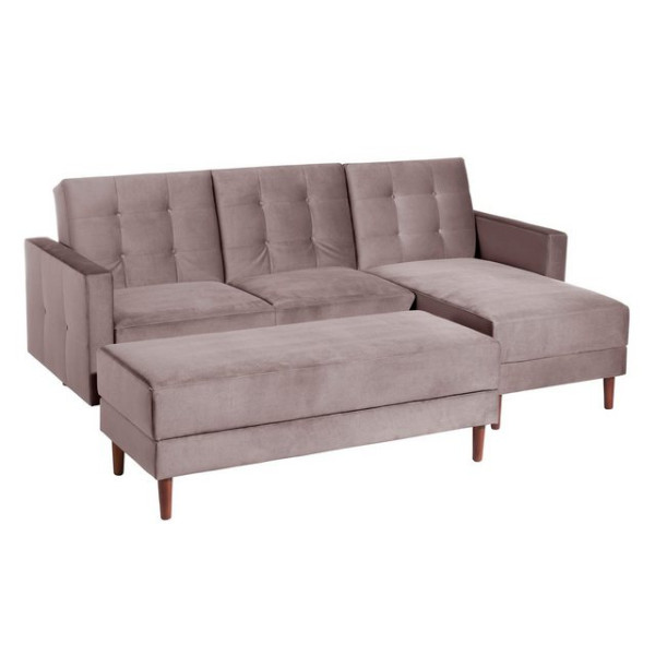 Max Winzer® Sofa Easy Relax, Funktionssofa mit Hocker Samt