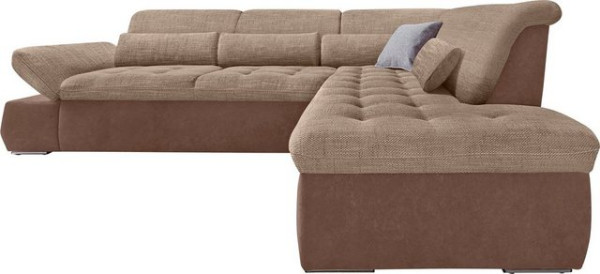 DOMO collection Ecksofa Aldo, mit Ottomane, wahlweise mit Bettfunktion