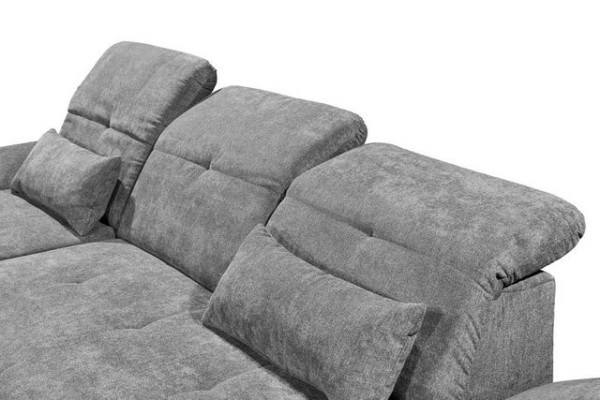 ED EXCITING DESIGN Ecksofa, MELFI Ecksofa Polstergarnitur Sofagarnitur 275 x 168 cm Dunkelgrau