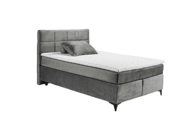 ED EXCITING DESIGN Boxspringliege (140 x 200 cm, Navarra), Grau