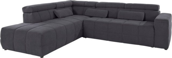 DOMO collection Ecksofa Brandon, inklusive Kopfteilverstellung, wahlweise mit Sitztiefenverstellung