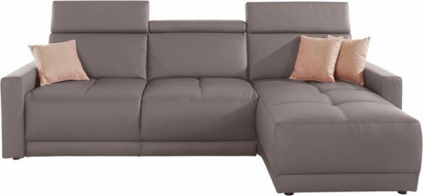 DOMO collection Ecksofa Ava, mit Recamiere, Federkern wahlweise mit Kopfteilverstellungen