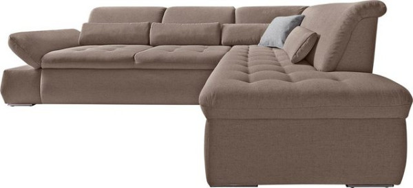 DOMO collection Ecksofa Aldo, mit Ottomane, wahlweise mit Bettfunktion