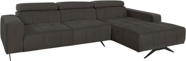 DOMO collection Ecksofa Trento, wahlweise mit Kopfteilverstellung, Recamiere links/rechts bestellbar