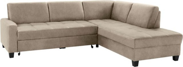 DOMO collection Ecksofa Florentina, wahlweise mit Bettfunktion, mit Kontrastnaht