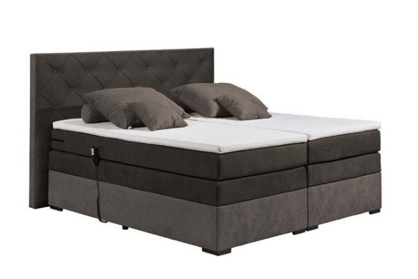 ED EXCITING DESIGN Boxspringliege (180 x 200 cm, Mayfield), Braun