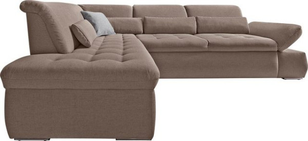 DOMO collection Ecksofa Aldo, mit Ottomane, wahlweise mit Bettfunktion