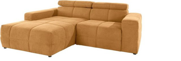 DOMO collection Ecksofa Brandon kleine Ausführung B/T/H: 214/100/80 cm, Mit Kopfteilverstellung, auc