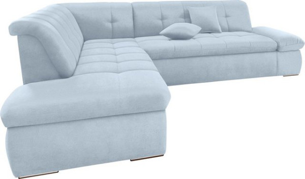 DOMO collection Ecksofa NMoric incl. Zierkissen B/T/H: 273/216/80 cm, Ottomanen-Abschluss, wahlweise