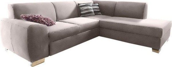 DOMO collection Ecksofa Ricardo, mit Ottomane, wahlweise mit Bettfunktion